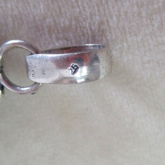 Labradorite ,Crystals & Sterling Silver X-Large Pendant for Necklace - Mystical - Picture 6 of 9